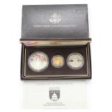1989 Gold $5 & Silver US Congressional Coin Set