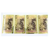 (4) 24K GOLD Florida 1/2 1/2000th Troy OZ Notes