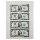 Rare 1976 Uncut $2 Federal Reserve Notes Sheet