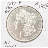 1881-P BU Morgan Silver Dollar Coin