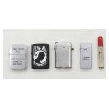Vintage Lighter Lot, Zippo, Calkor, Thore & Barlow