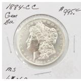 1884-CC Carson City Morgan Silver Dollar BU
