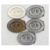 (5) 2002 Cheyenne Regulators Shooting Belt Buckles