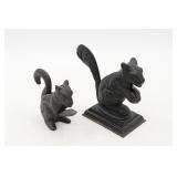(2) Vintage Cast Iron Squirrel Nutcrackers