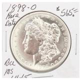 1898-O BU Morgan Silver Dollar Coin RARE Date