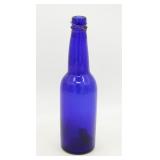 1880s APPLIED LIP A.B.G.CO Cobalt Bush Beer Bottle