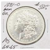 1881-O BU Morgan Silver Dollar Coin