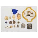 Vintage Antique Medal & Pin Lot