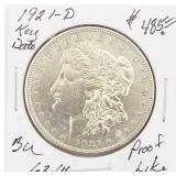 1921-D BU Morgan Silver Dollar Coin KEY Date