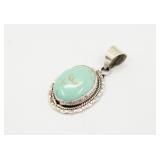 925 Sterling Silver Turquoise Necklace Pendant