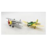 (2) Liberty Classic Die Cast Airplanes
