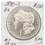 1890-S BU Morgan Silver Dollar Coin KEY