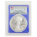 2021 PCGS MS70 Silver Eagle Dollar Type II