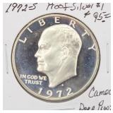 1972-S Silver Proof Ike Dollar CAMEO