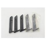 (5) Ruger Pistol Magazines
