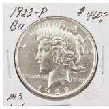 1923-P BU Silver Peace Dollar Coin