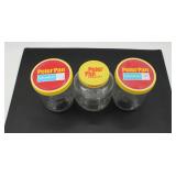 (3) Awesome Vintage Peter Pan Penut Butter Jars