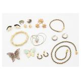 Earring, Bracelet & Brooch Costume Jewelry Lot