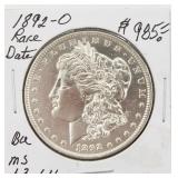 1892-O BU Morgan Silver Dollar Coin RARE Date