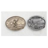 (2) 2000-01 Cheyenne Gunslingers Belt Buckles