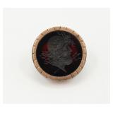 Antique 1881 Carved Intaglio Neptune Cuff Pin