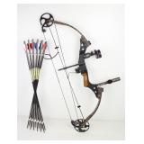 Mission 60 LB Compound Bow w/ 12 Gold Tip Arrows