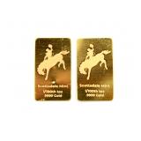 (2) WYO Scottsdale Mint GOLD 1/100th OZ .07 Grams