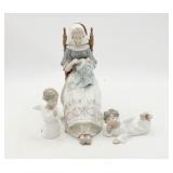 (3) LLADRO porcelain Figurines 'Embroiderer'