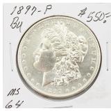 1897-P BU Morgan Silver Dollar Coin