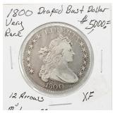 RARE 1800 Draped Bust Silver Dollar 12 Arrows