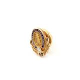 10K Yellow Gold & Diamond Electrical Power Co Pin