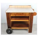 Solid Outdoor Rolling Kitchen Island Bar Outfit