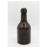 Antique c. Mid 1800''s Amber Soda/Beer Bottle