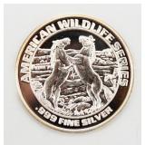 1 OZ .999 Fine Silver Wildlife Series Round