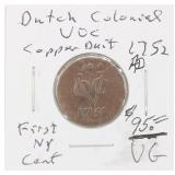 1752 Dutch Colonial VOC Copper Duit