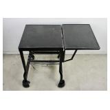 Vintage Folding Metal Push Utility Table