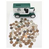 Rockies Coin Bank Full of Old Coins