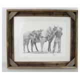 1989 Signed Mark Irons Cowboy Art Print