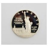 1986 Silver Ellis Island One Dollar Coin