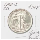 1942-S BU Walking Liberty Half Dollar