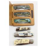 (6) Lot of Wildlife Hunting Pocket Knives