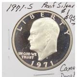 1971-S Silver Proof Ike Dollar CAMEO