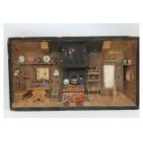 Vintage Hand Crafted D'indri Shadowbox 3D Diorama