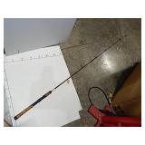 Vtg 1pc Fishing Pole w/ Cork Handle