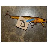 Vintage Rebel Fishing Lure Yellow & Black