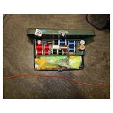 Fly Tying Kit In Green Metal Tackle Box