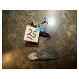 Vintage Bogley Bait Co Diving Bitty Lures 2ct