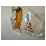Vintage Fishing Lure Yellow & Black