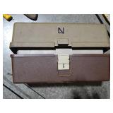 Vtg Plano Tackle Box Tan w/ Shleves