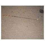 Vintage Custom 5' Fishing Pole Black w/ Red Ties